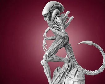 Alien Xenomorph STL Figure – High-Detail 3D Printable Model (Digital Download)