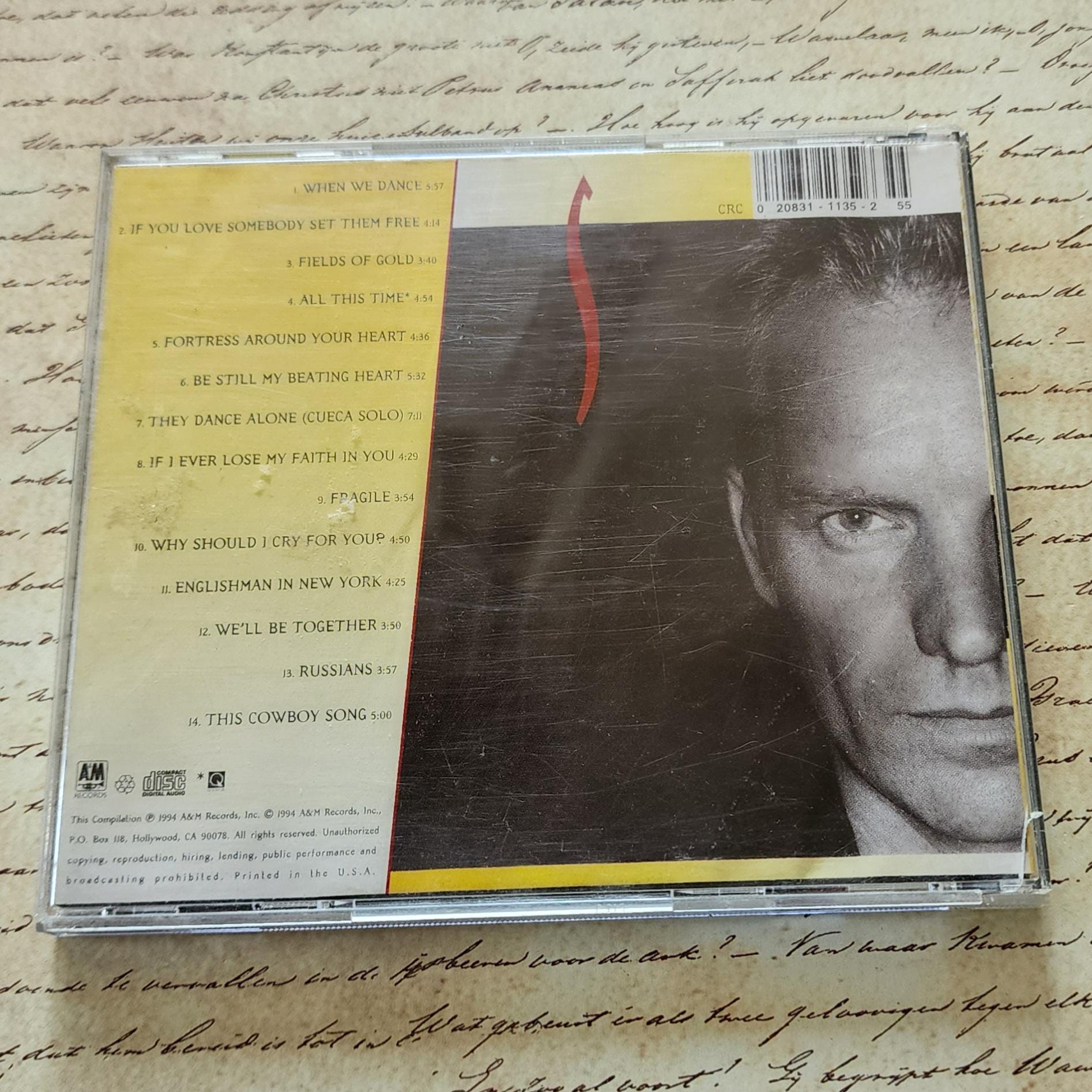 The Best of Sting Fields of Gold 1984 - 1994 CD - Etsy