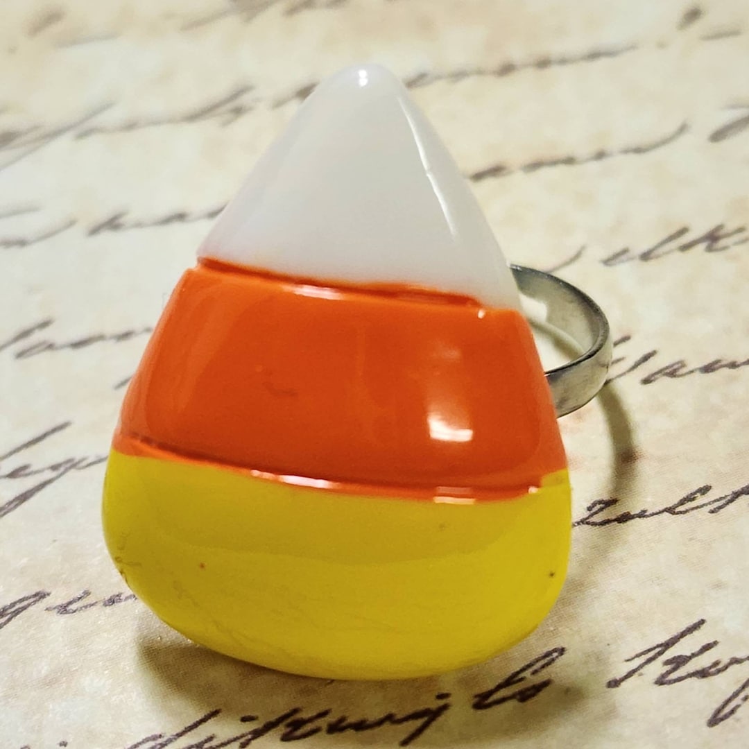 Corn Silicone Rings Candy Corn Adjustable Ring - Etsy
