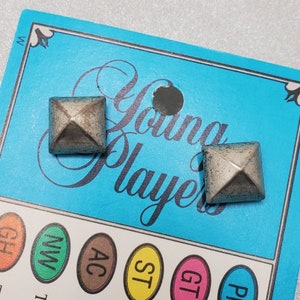 Square Metal Stud Earrings