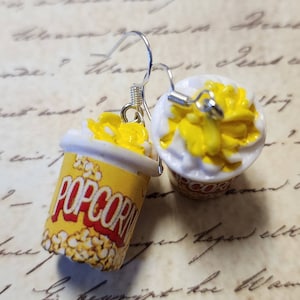 Bucket of Popcorn Dangle Earrings
