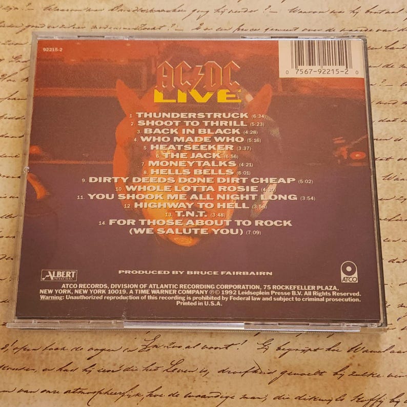 AC/DC Live CD - Etsy