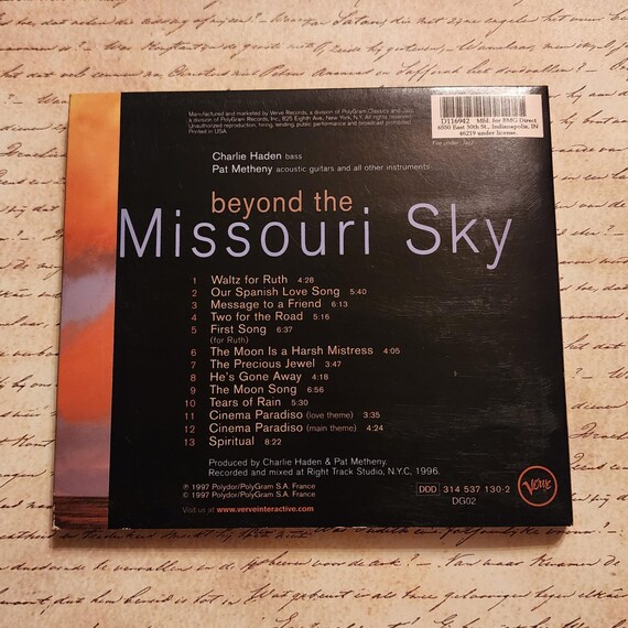 Beyond the Missouri Sky Short Stories by Charlie Haden and Pat