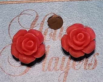 Rose Stud Post Earrings