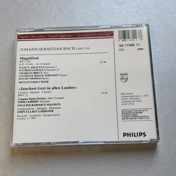 J.S. Bach Magnificat CD - Etsy
