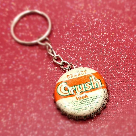 Vintage Orange Crush Bottle Cap Necklace or Keychain - Etsy Israel