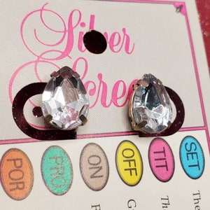 Teardrop Jewel Stud Post Earrings