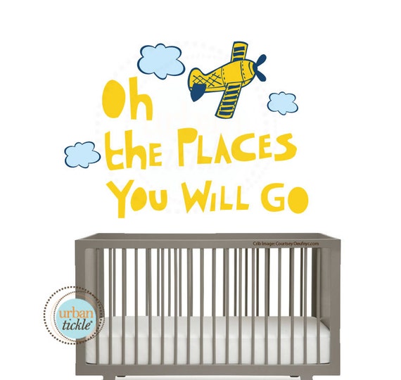 Items similar to Reusable Wall Decals for Children, GO PLACES, Small