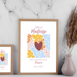 Personalized teacher & ATSEM gift – Posters + A4/A5 printable cards – End of school year