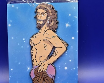 Pin de esmalte duro JiggleGale – Sello trasero con diseño serigrafiado de 7,6 cm (3 pulgadas)