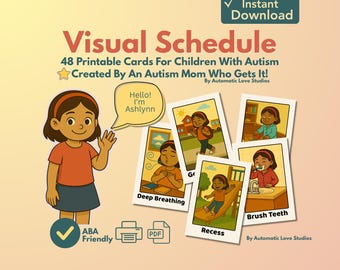 Autism Visual Schedule Cards: 48 Printable Routine Cards (PDF Download)