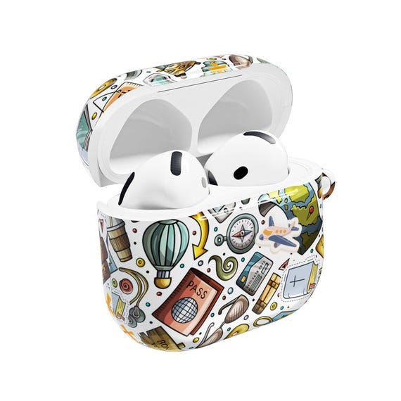 AirPod Case AirPod Pro Case Whimsical Travel Motif Airpods Case