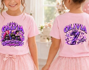 Huntrix Birthday Girl Shirt, Rumi Mira Zoey, Custom Name Age Kpop Birthday Tee