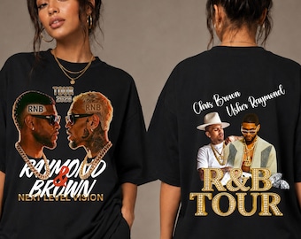 Chris Brown Usher Oversized Shirt, R&B Tour Tee, Vintage Rap Concert Shirt