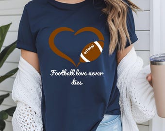 Heart Football Tee, Game Day Shirt