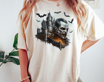 Comfort Colors Dracula Vampire Shirt: Gothic Halloween Tee