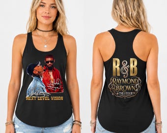 Luxury R&B Tank Top, Gold Music Shirt,  Concert Fan Outfit,Chris Brown Usher Shirt