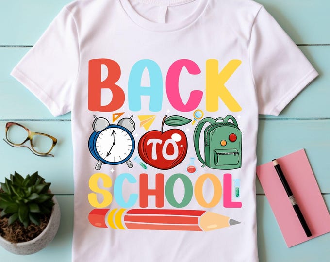 Featured listing image: Colorful Back To School T-Shirt: Student Teacher Outfit