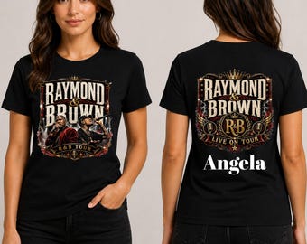 Custom R&B Shirt,Raymond and Brown  Tour 2026 Personalized Name Tee, Double Sided Music