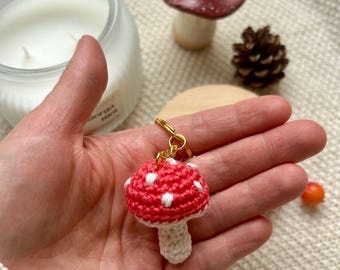 Lucky Mushroom Keychain - Made of Fimo (polymer Clay) - Lucky