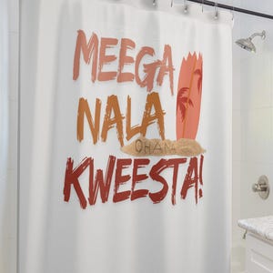 Lilo & Stitch Shower Curtain, Disney shower curtain, Funny shower curtain, Stitch cursing, Bathroom Accessories, Fun Disney Home Decor