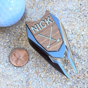 Personalized Golf Ball Marker & Divot Tool – Custom Engraved Father&#39;s Day Gift for Golfers, Groomsmen, Dad, Coach, Him | Golf Accessories
