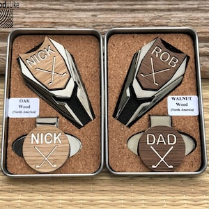 Golf Gifts for Men / Personalized Golf Ball Marker Set / Custom Engraved Divot Tool / Father&#39;s Day Gift for Dad Man Him Groomsmen Sport Gift