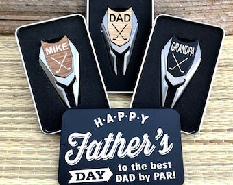 Fathers Day Golf gifts for men from Daughter Son Personalized Golf Ball Marker Divot Tool Set Gift for Man Him Husband Sports Gift Engraved