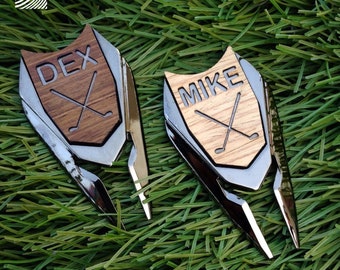 Personalized Golf Ball Marker Divot Tool Groomsmen Gifts Fathers Day Gift for Men Him Best Man Dad Father of Bride Groomsman Custom Engraved
