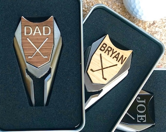 Golf Ball Marker Engraved Divot Tool / Personalized Father's Day Gifts For Men Graduation Groomsmen Gift Ideas Man Father of the Groom Bride