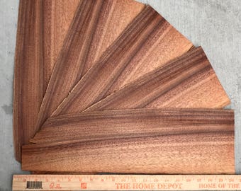 Hawaiian Curly Koa Wood - 5 Pieces. Hawaiian Curly Koa Wood Veneer, Bookmatch. Hawaii Wood. Curly Koa, Koa Veneer, Scrapbooking
