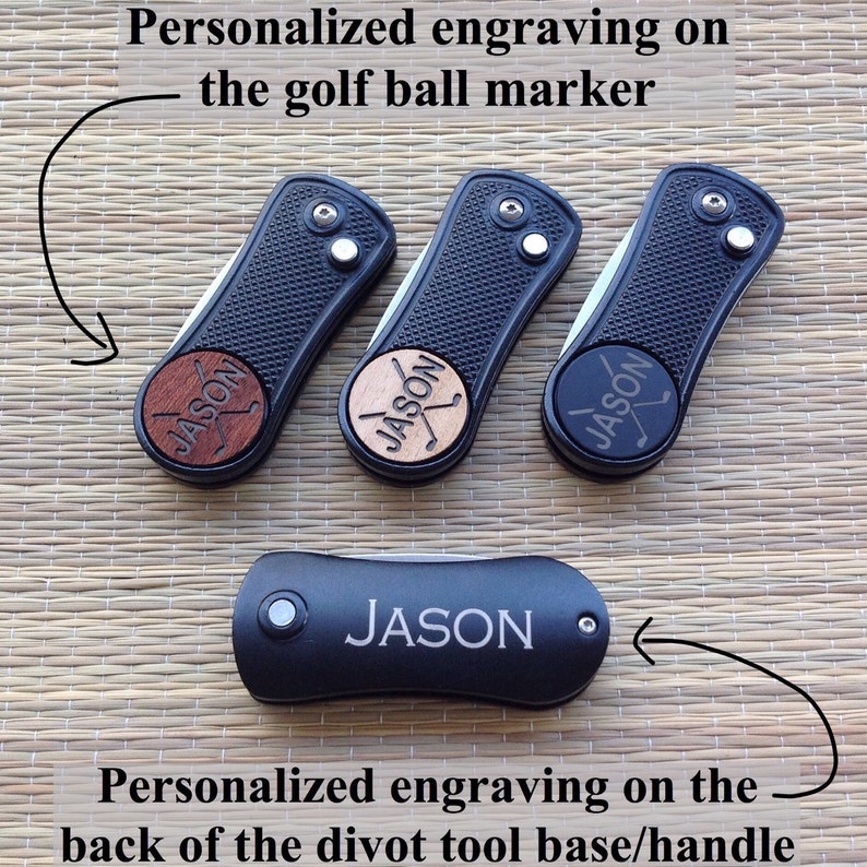 Golf Gifts for Men Ball Marker Divot Tool / Personalized Custom Fathers Day Gift for Man Dad Best gifts for him Groomsmen Pitchfix image 7