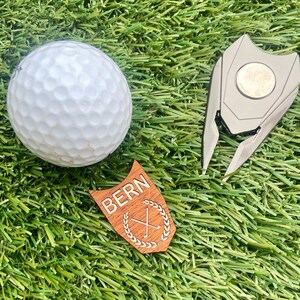 Personalized Golf Ball Marker Gifts for Men / Custom Divot Tool Fathers Day Golfing Gift for Man Dad Best Gifts for Him Groomsmen image 2