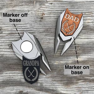 Personalized Golf Ball Marker Gifts for Men / Custom Divot Tool Fathers Day Golfing Gift for Man Dad Best Gifts for Him Groomsmen image 7