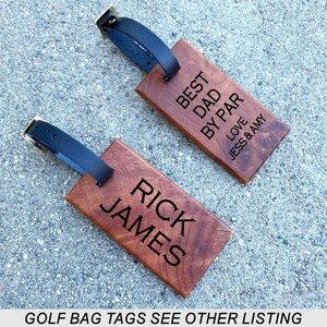 Engraved Wood Golf Bag Tag