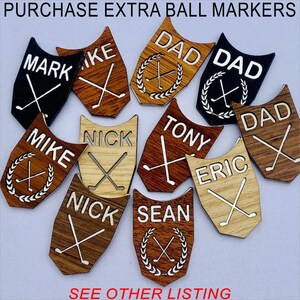 Custom Engraved Wood Golf Ball Marker