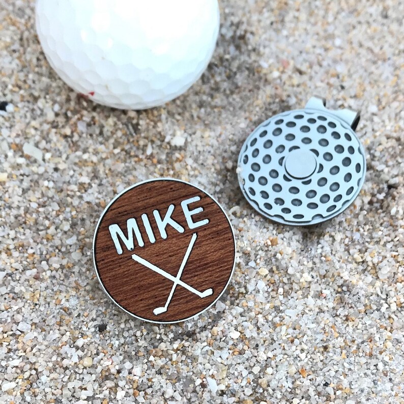 WOOD Golf Ball Marker / Personalized Custom Engraved Birthday Etsy