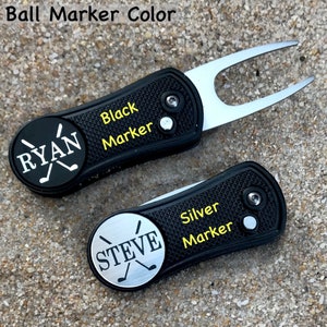 Golf Gifts for Men Ball Marker Divot Tool / Personalized Custom Fathers Day Gift for Man Dad Best gifts for him Groomsmen Pitchfix image 6