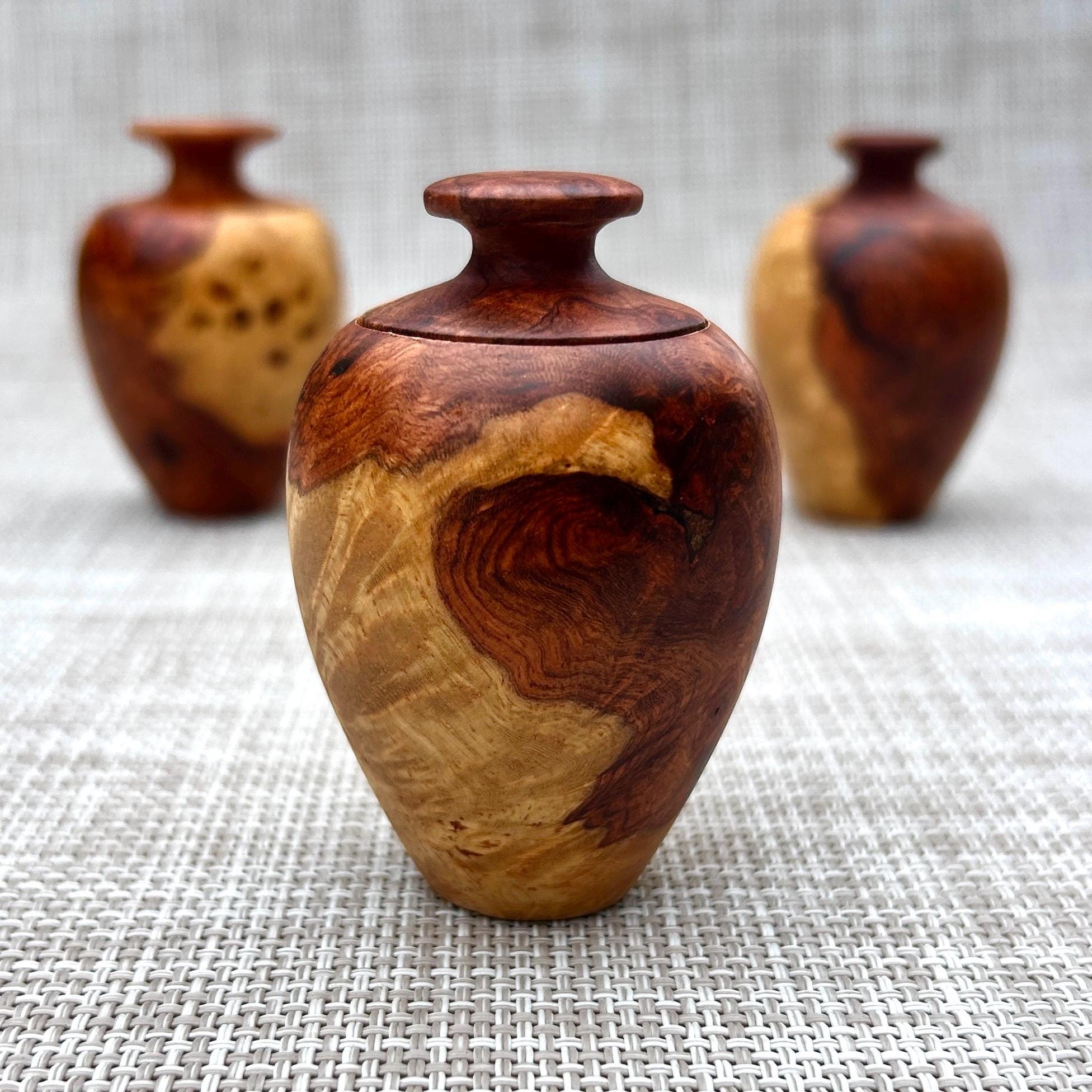 Amboyna Burl Lidded Vase: Hand Turned Keepsake Box - Etsy