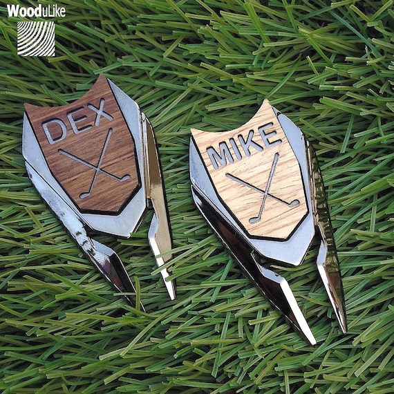Personalized Golf Ball Marker Divot Tool Groomsmen Gifts / Custom Engraved Christmas Golf Gift for Dad Men Him Best Man Father of Bride