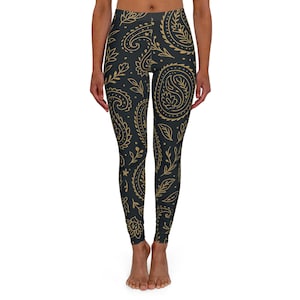 Stylish Paisley Print Leggings | Comfy Activewear, Yoga Pants, Athleisure, Workout, Casual Wear