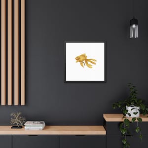 Goldfish Framed Poster, Aquatic Wall Art, Nautical Home Decor, Underwater Vibes, Gift for Fish Lovers, Office Decoration