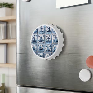 Decorative Bottle Opener with Dutch Windmill Design, Unique Gift for Beer Lovers, Home Bar Accessory, Kitchen Decor, Summer Parties