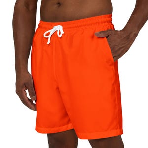 Feloranje unisex zwemshort, zomerstrandkleding, poolparty essential, zwemkleding heren en dames, levendige zwembroek