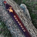 Custom leather Sling, Personalized Leather Shoulder Strap, Adjustable Leather Hunting Sling, Hand Tooled Shoulder Sling product logo