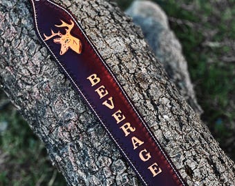 Custom leather Sling, Personalized Leather Shoulder Strap, Adjustable Leather Hunting Sling, Hand Tooled Shoulder Sling
