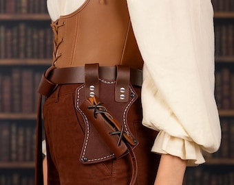 Leather Sword Frog: Medieval LARP Scabbard, Renaissance Cosplay