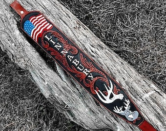 Custom Leather Sling Strap, Handmade Leather Padded Sling, Personalized Leather Strap – Custom Made Strap, Hunting Sling