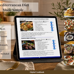 Mediterranean Diet Recipe Book PDF | Healthy Eating | Easy Meals & Instant Digital Download | Instant Digital Download