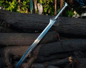 Viking Sword, Long Medieval Unique Collectible Piece, Perfect Anniversary Gift, Movie Replica, Elvin Sword, Groomsmen, Gift for him, Master,